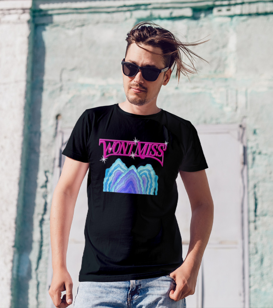 Won't Miss Blink Neon Mountain Waves T-Shirt
