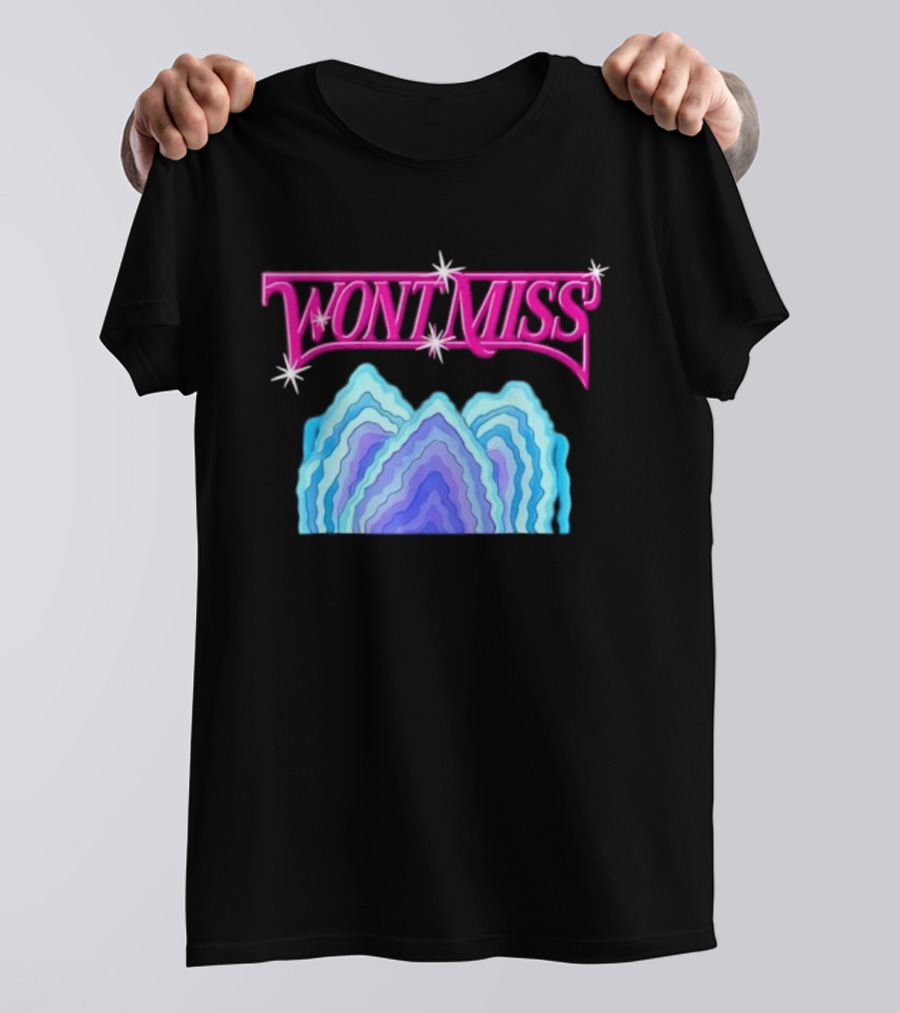 Won't Miss Blink Neon Mountain Waves T-Shirt
