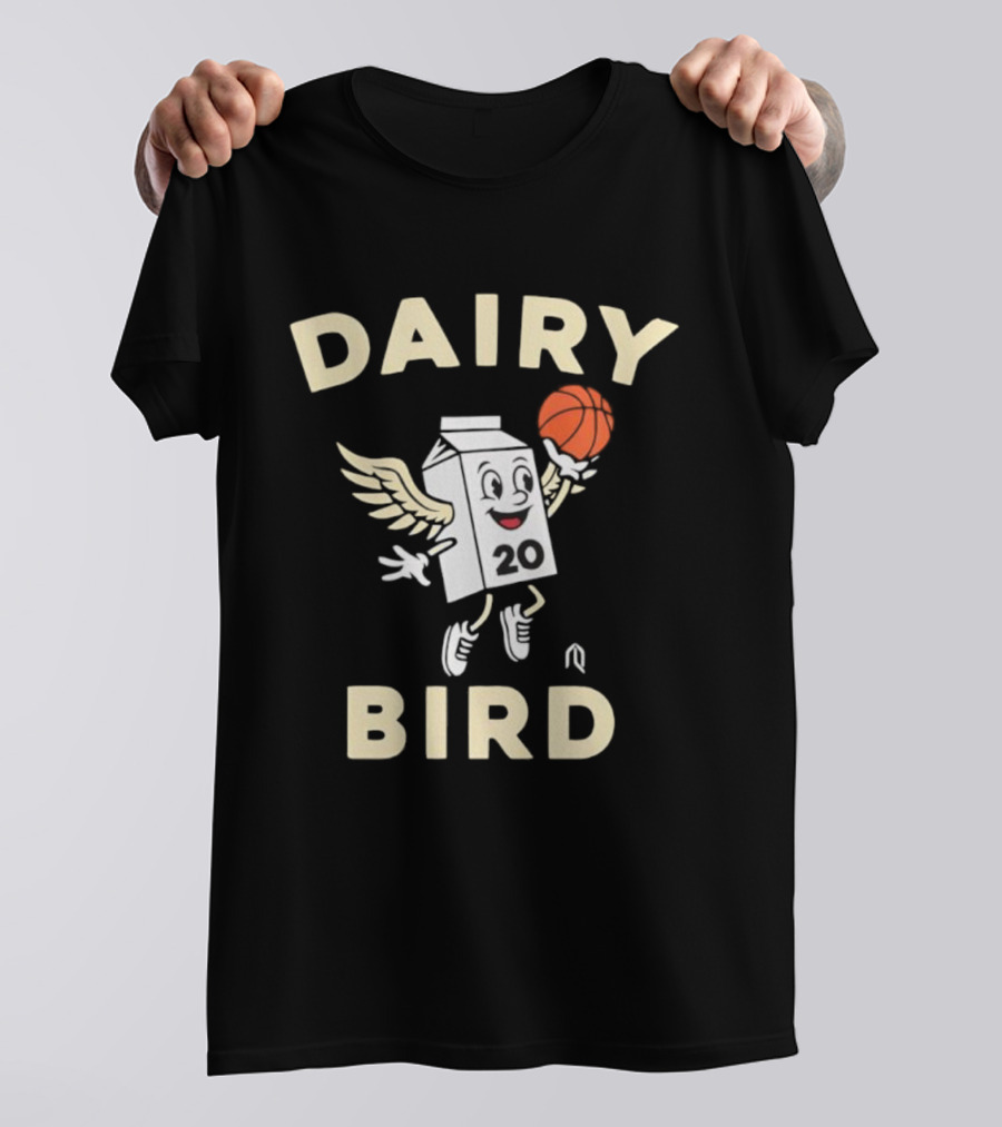 Dairy Bird 20 Winged Milk Carton Basketball T-Shirt