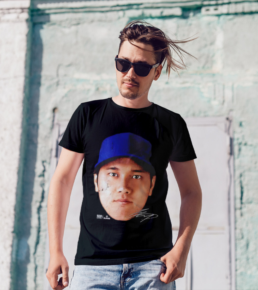 Shohei Ohtani Los Angeles Vintage Head Signature T-Shirt