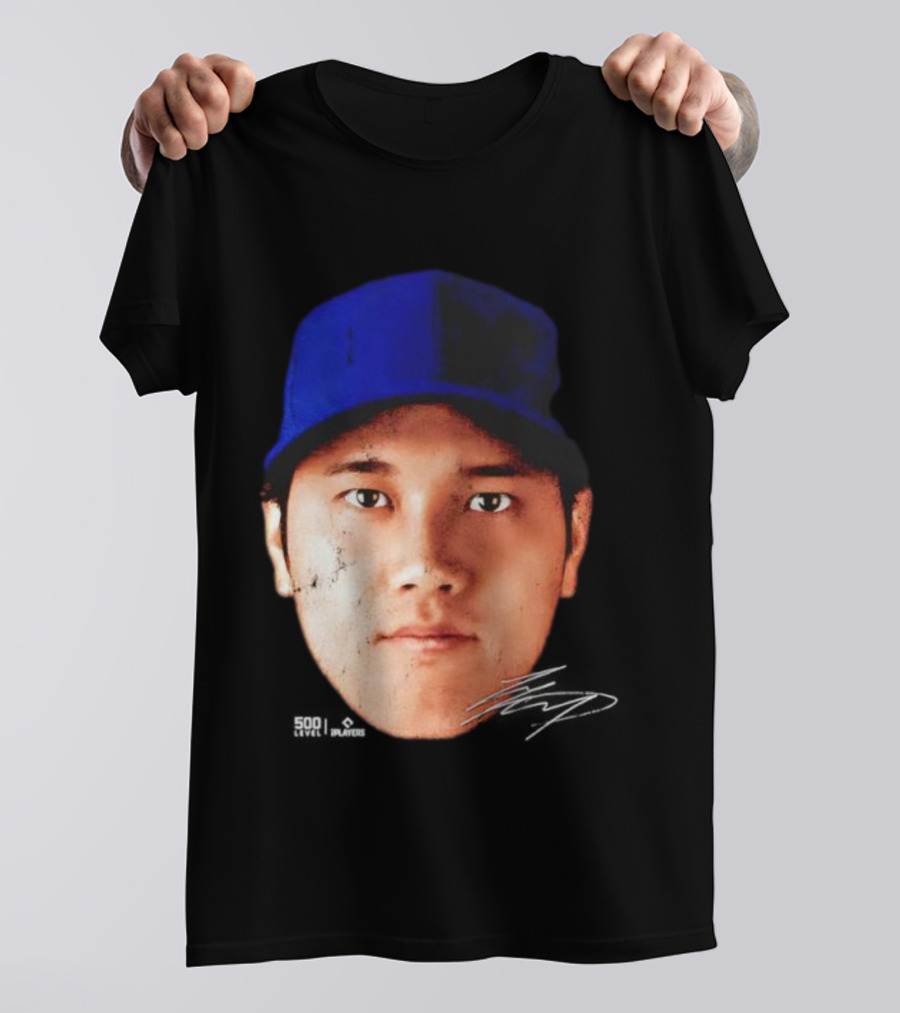 Shohei Ohtani Los Angeles Vintage Head Signature T-Shirt