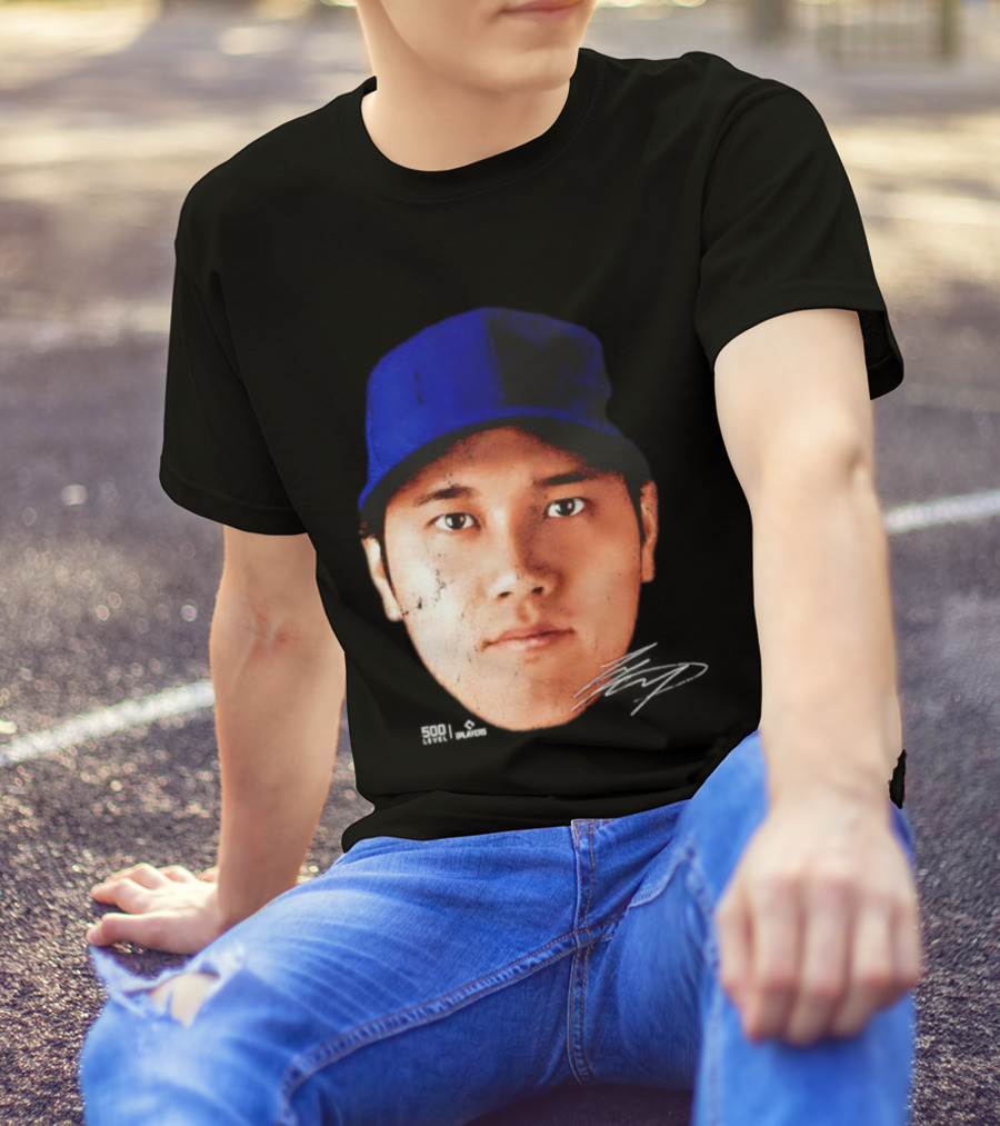 Shohei Ohtani Los Angeles Vintage Head Signature T-Shirt