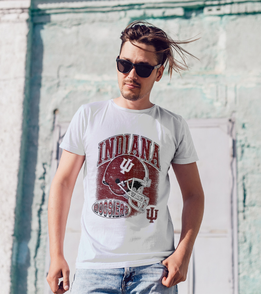 Indiana Hoosiers Vintage Helmet IU Football T-Shirt