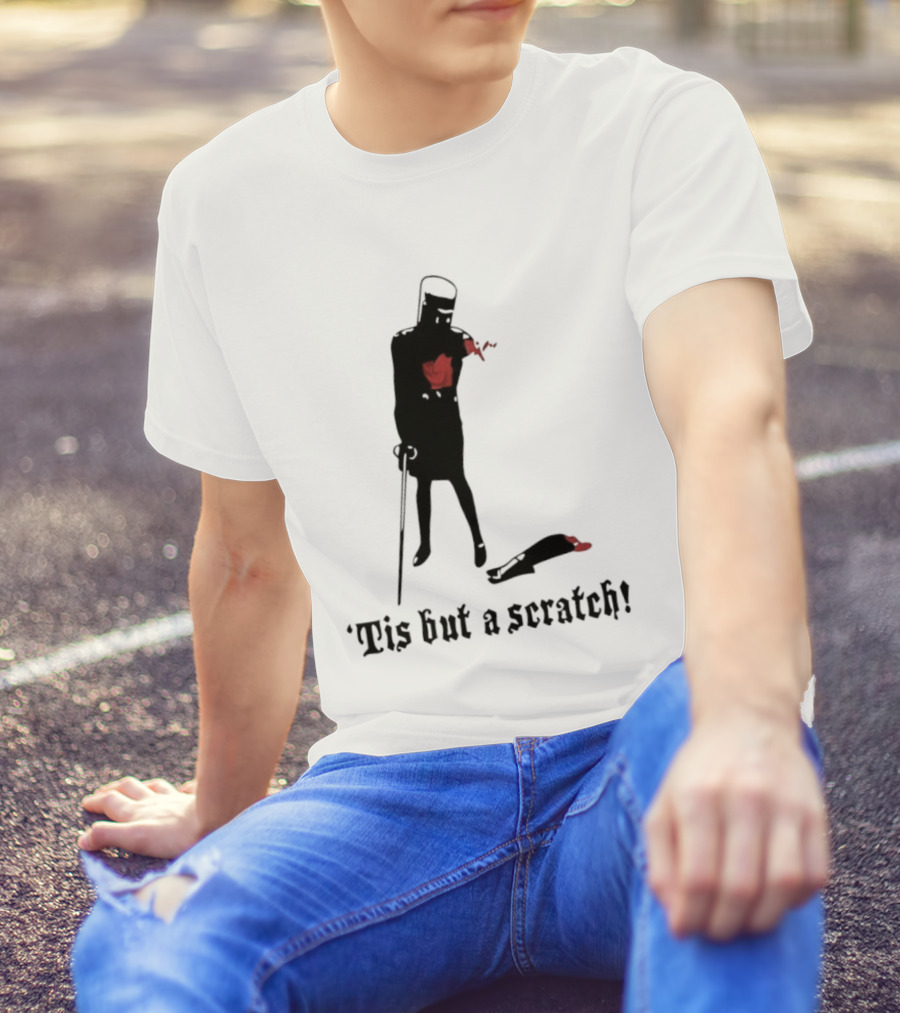 Monty Python Black Knight Tis But A Scratch Classic Quote T-Shirt