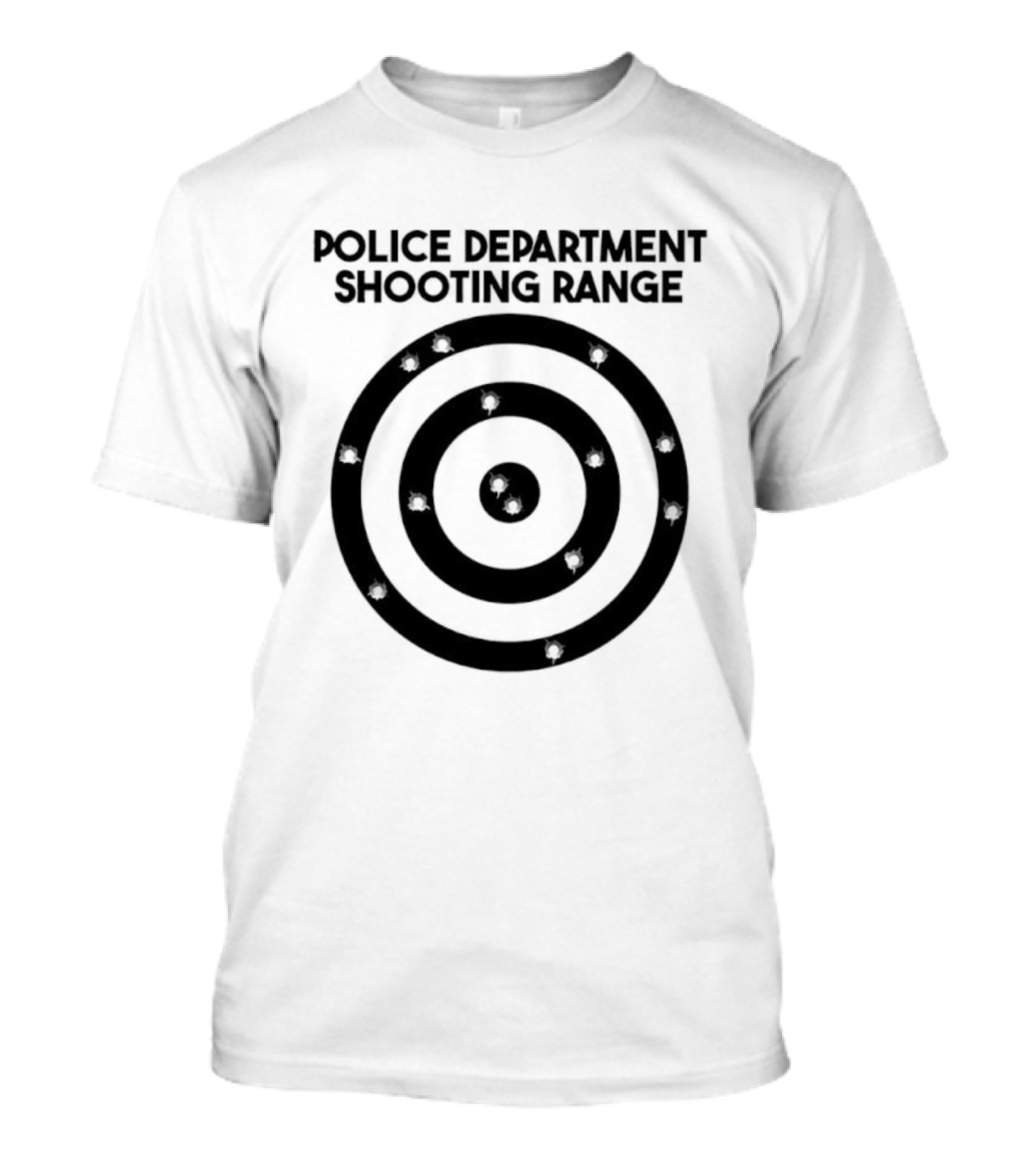 Police Department Shooting Range Target Practice Badge T-Shirt