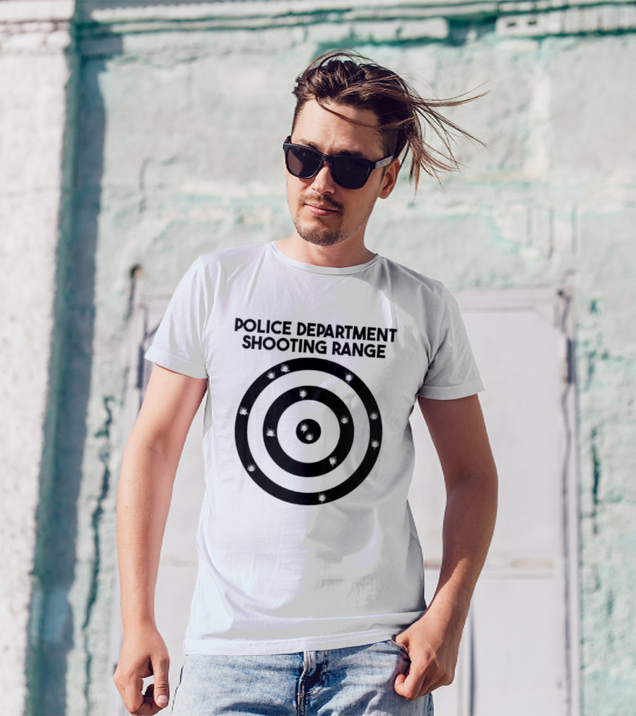 Police Department Shooting Range Target Practice Badge T-Shirt