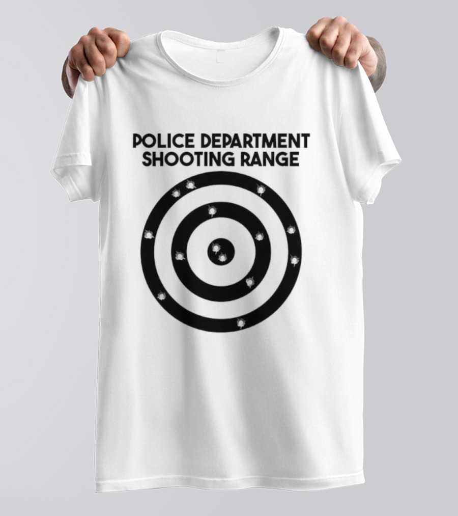 Police Department Shooting Range Target Practice Badge T-Shirt