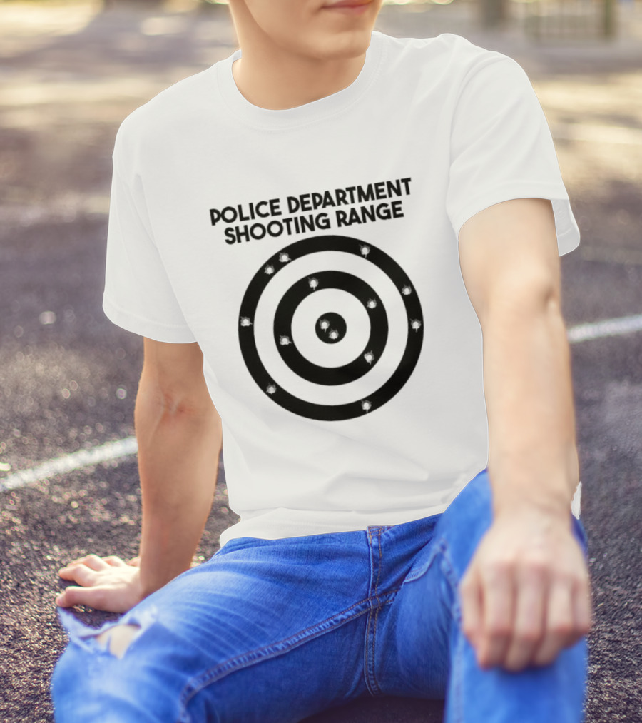 Police Department Shooting Range Target Practice Badge T-Shirt