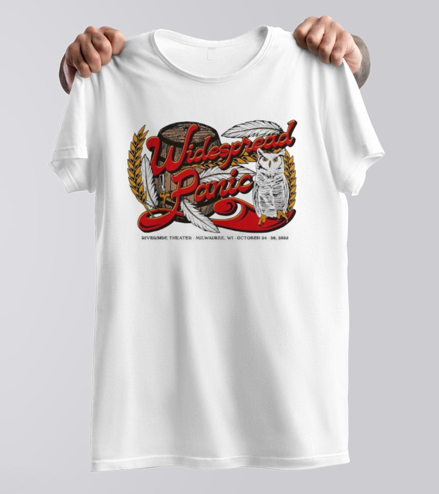 Widespread Panic Owl And Barrel Milwaukee Riverside Theater Event T-Shirt