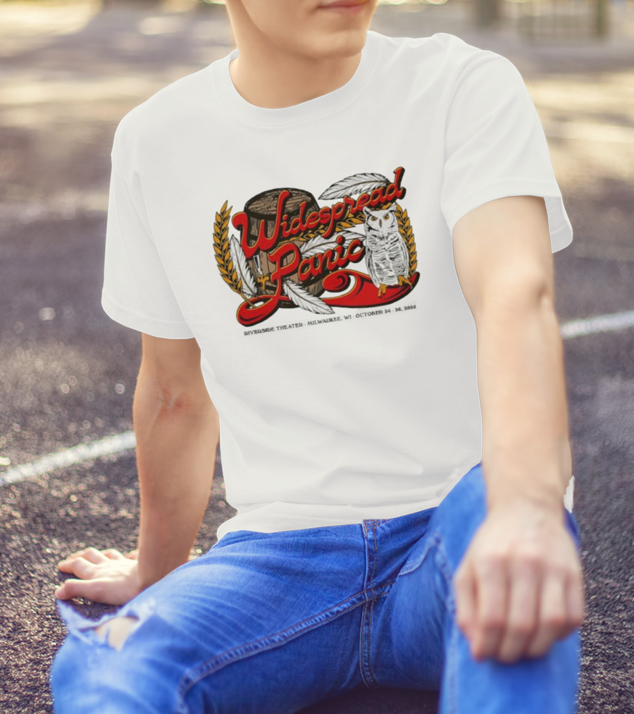 Widespread Panic Owl And Barrel Milwaukee Riverside Theater Event T-Shirt