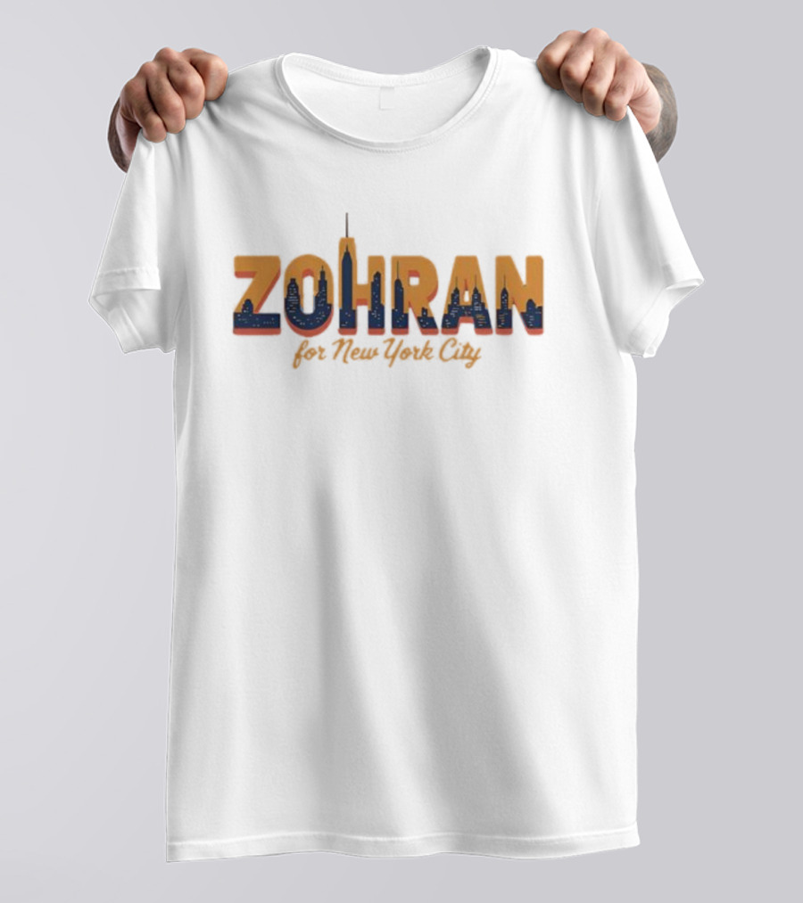 Zohran For New York City Skyline Mamdani 2025 T-Shirt
