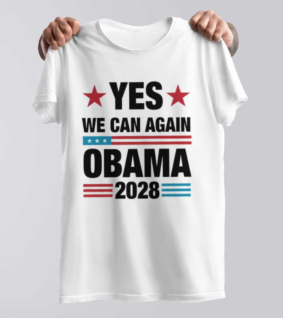 Yes We Can Again Obama 2028 Political Campaign T-Shirt