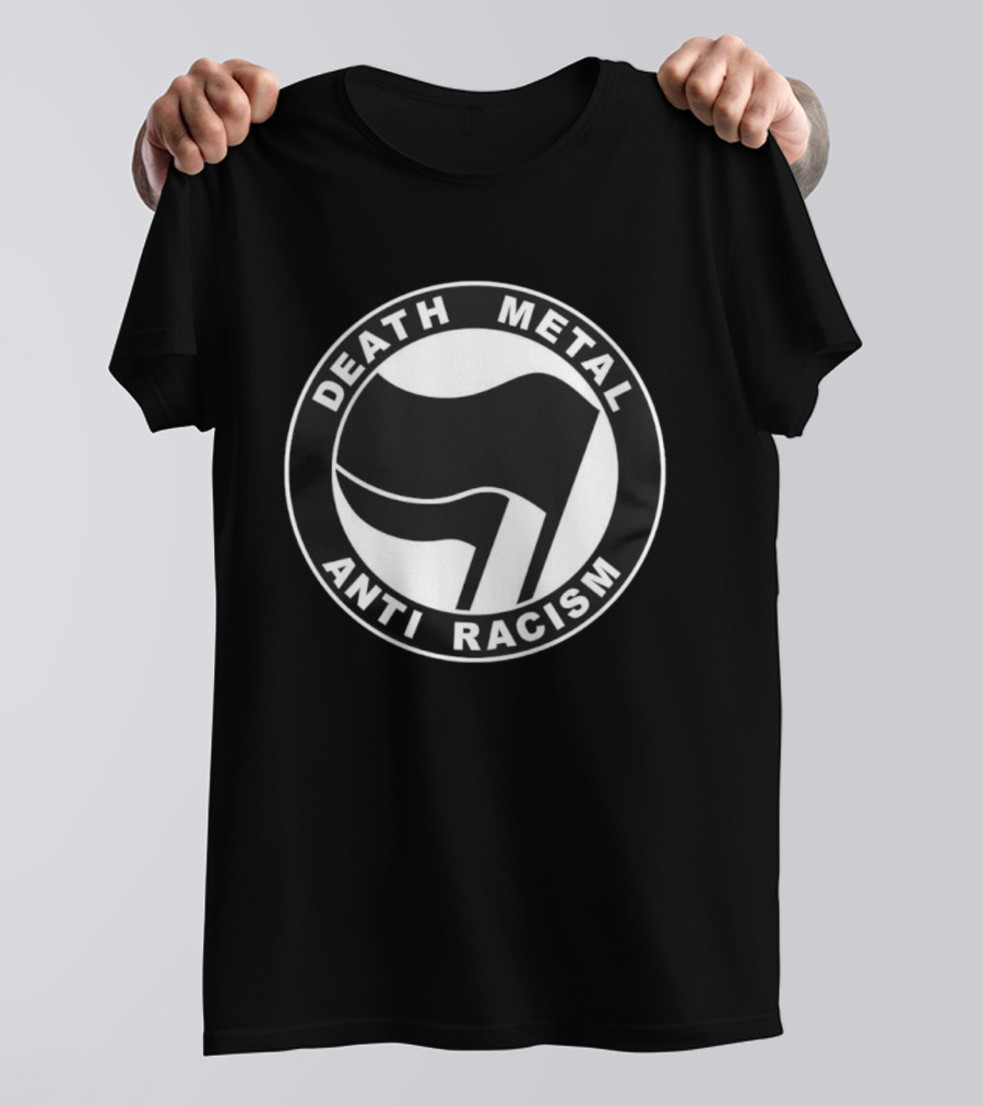 Death Metal Anti Racism Anti Fascist Action Antifa Flag Symbol T-Shirt