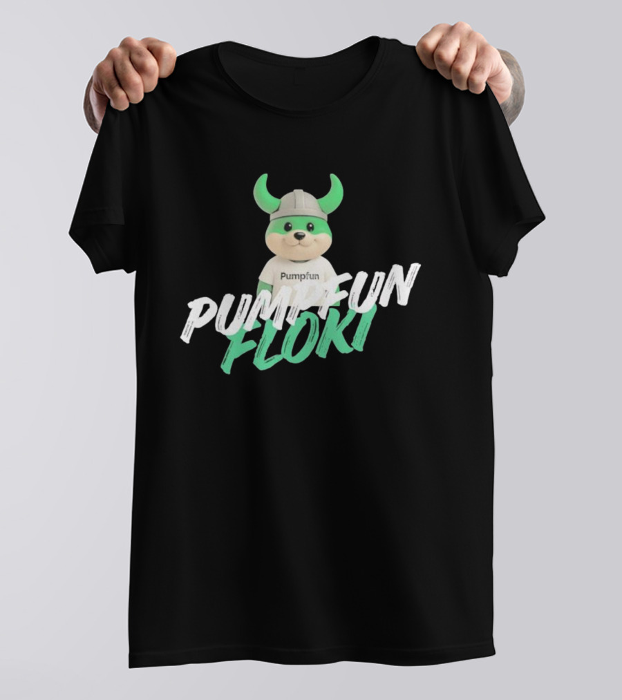 Pumpfun Floki Viking Helmet Character T-Shirt