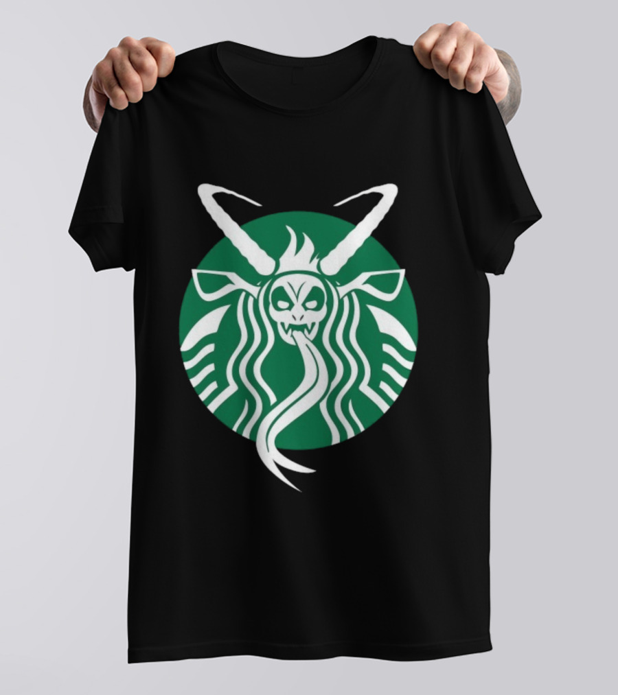Starbucks Krampuspresso Christmas Coffee Monster Design T-Shirt