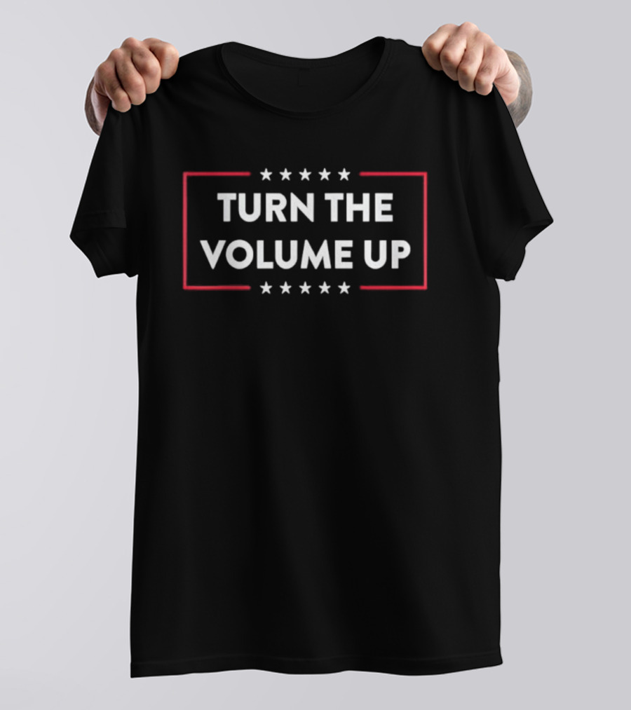 Turn The Volume Up Vintage Stars Retro T-Shirt