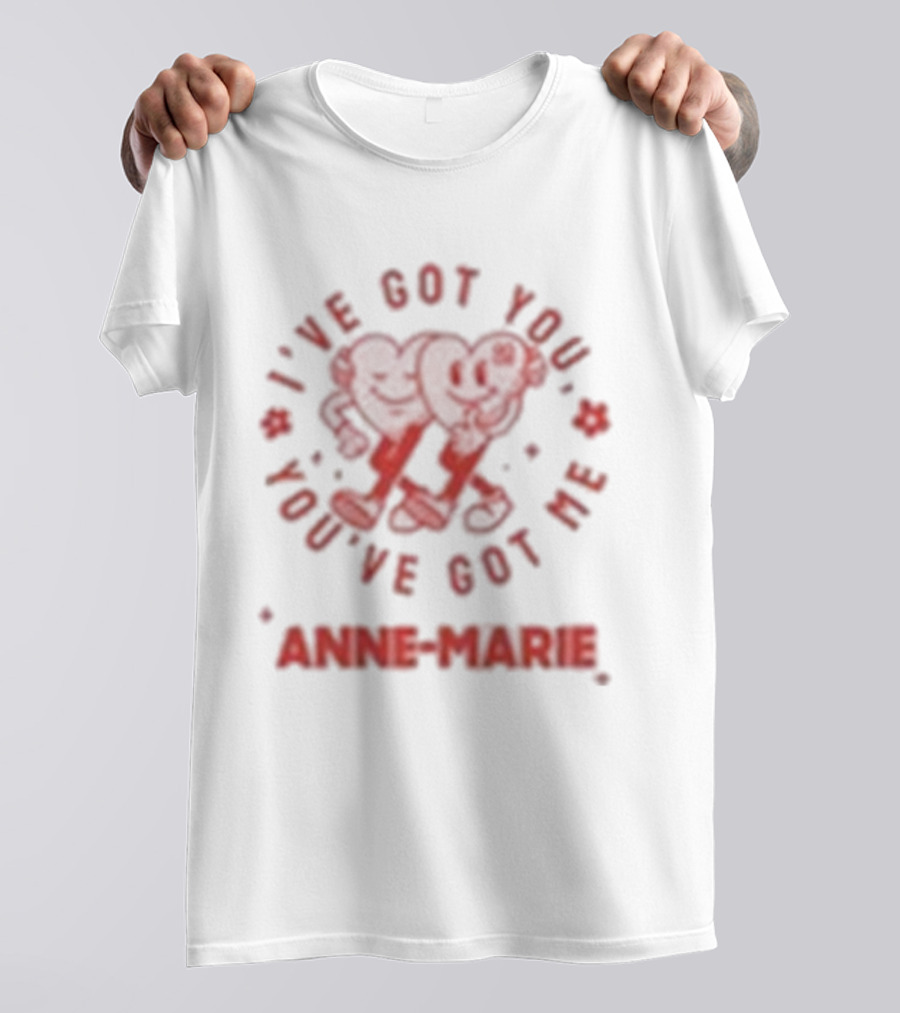 Anne Marie I've Got You You've Got Me Heart Motif T-Shirt