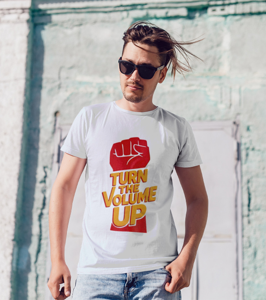 Turn The Volume Up Progressive Fist Symbol Mayor Mamdani NYC Elections 2025 T-Shirt