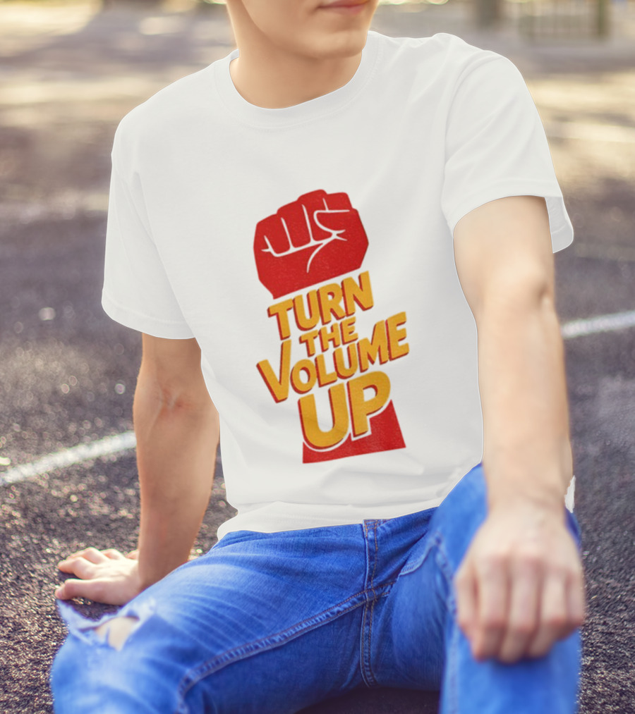 Turn The Volume Up Progressive Fist Symbol Mayor Mamdani NYC Elections 2025 T-Shirt