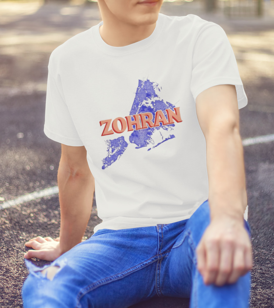 Zohran Mamdani NYC Mayor 2025 Campaign Blue Map Design T-Shirt