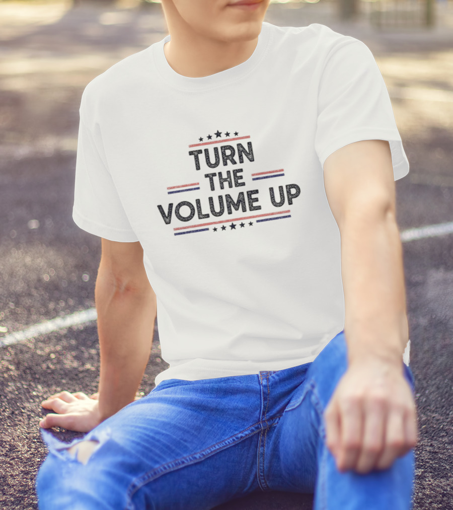 Turn The Volume Up Zohran Mamdani Mayor 2026 Progressive Stars Red White Blue T-Shirt