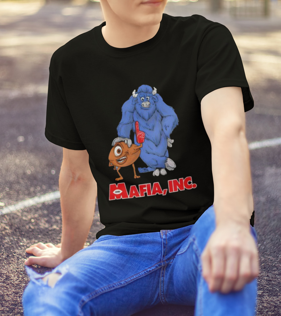 Buffalo Bills Mafia Inc Mascot Big Blue Yeti And Football Character T-Shirt