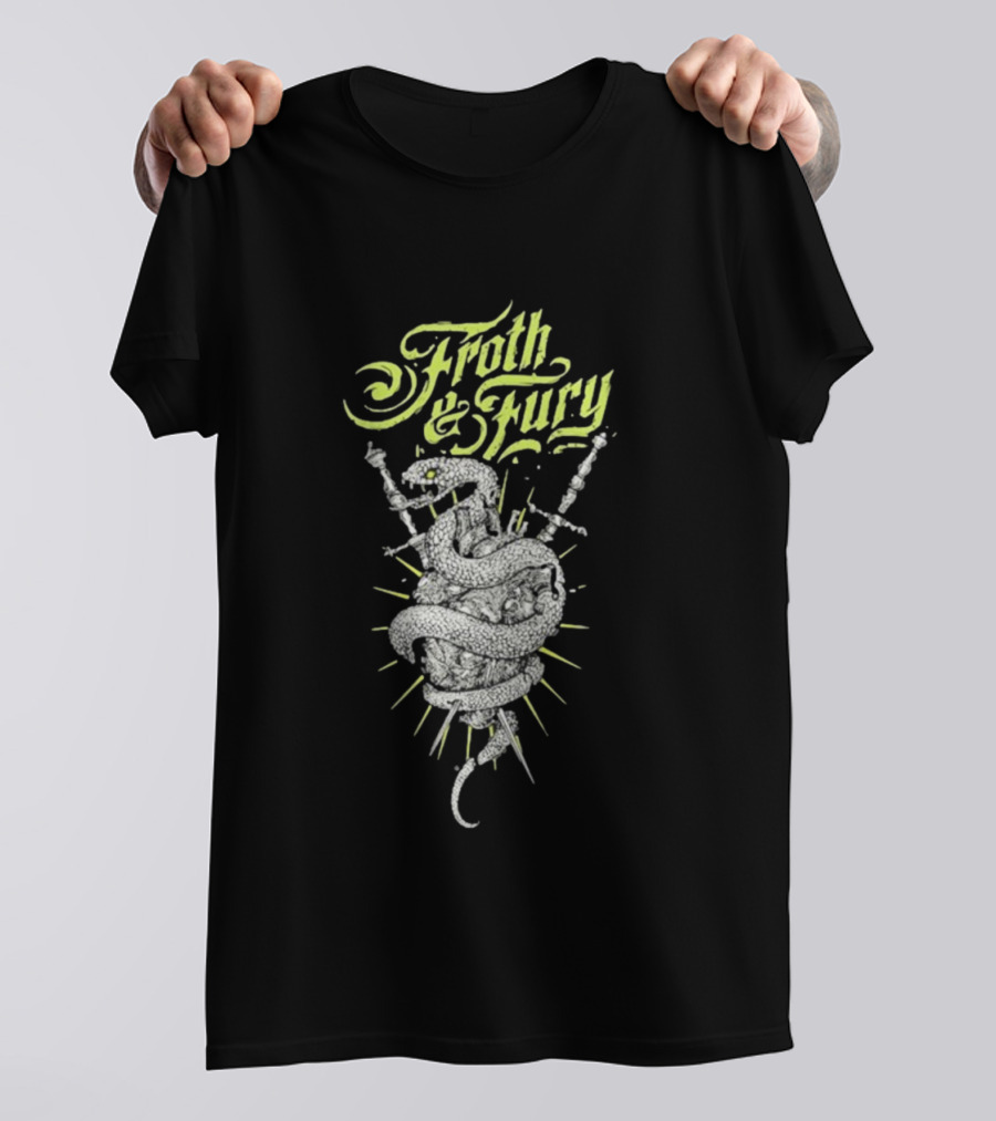 Froth & Fury Snake Heart With Swords Perth T-Shirt