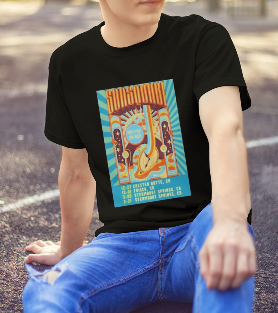 Sunsquabi NYE CO Ski Tour 2025 2026 Crested Butte Frisco Steamboat Springs Event Dates T-Shirt