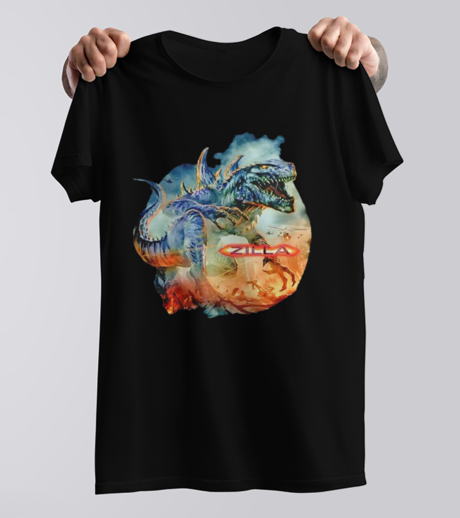 Zilla Monster Mania Epic Battle Chaos Scene T-Shirt