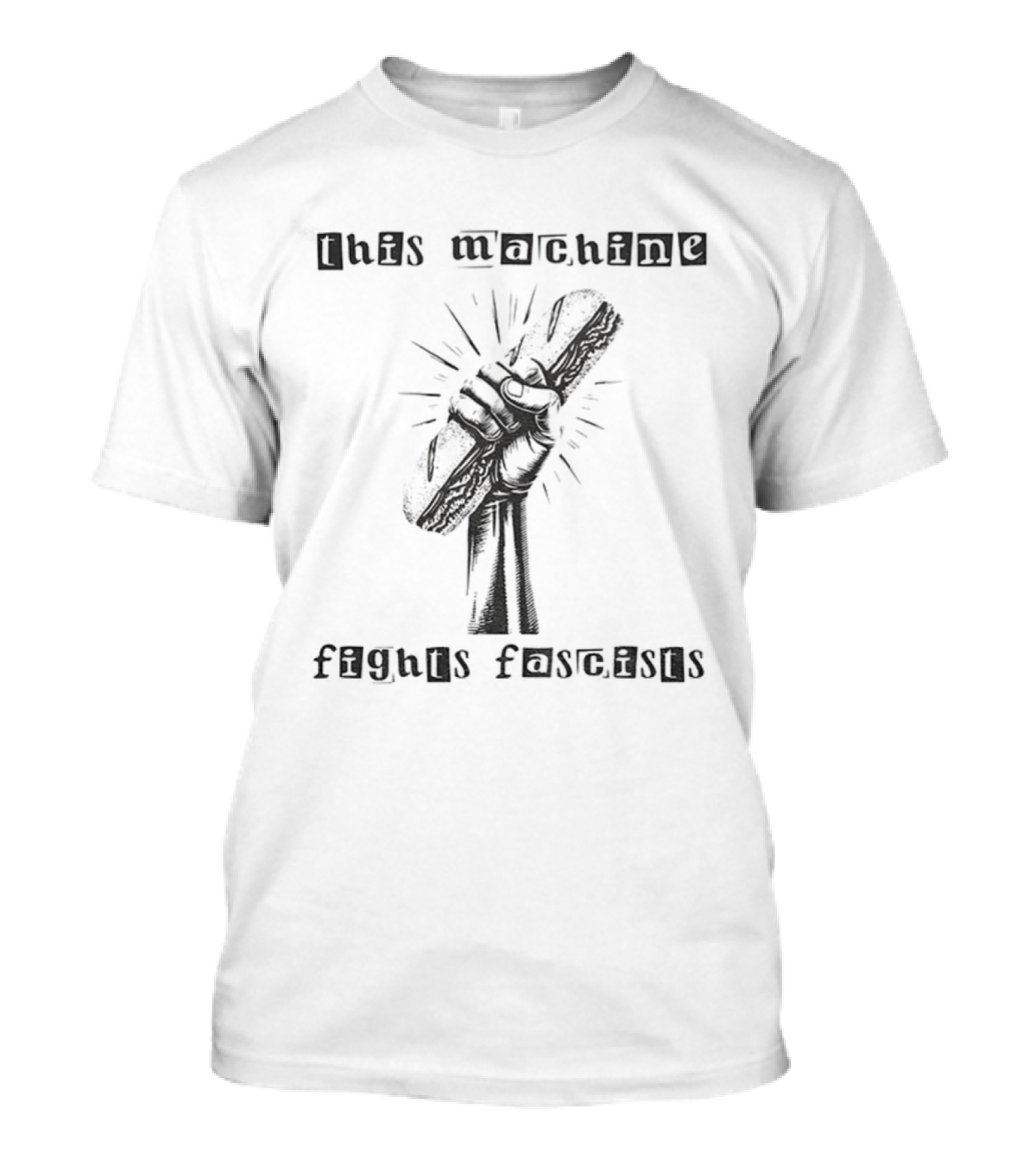 Anti-Fascist Sub Sandwich Fist This Machine Fights Fascists T-Shirt