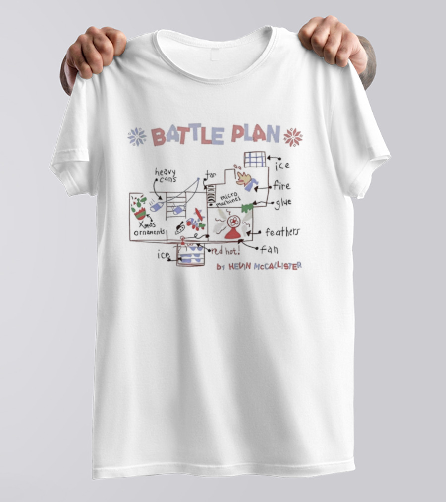 Battle Plan Kevin McCallister House Trap Map Blueprint T-Shirt