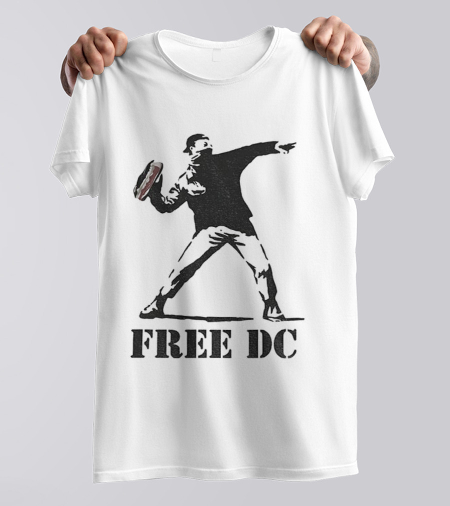 Free DC Sandwich Thrower Banksy Style T-Shirt