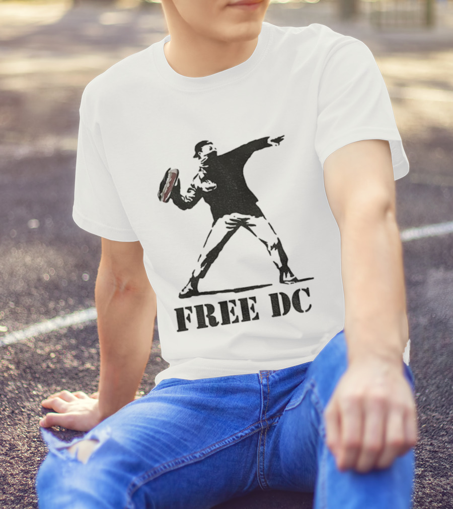 Free DC Sandwich Thrower Banksy Style T-Shirt