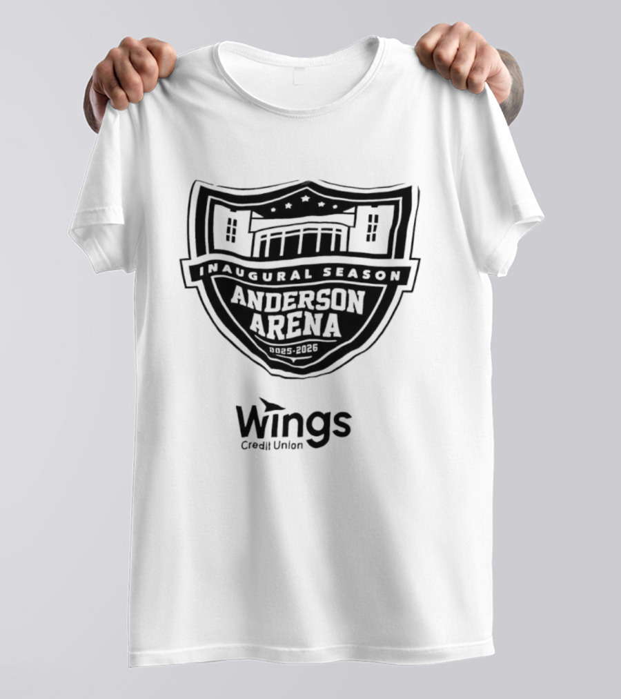 Wings Credit Union Anderson Arena Inaugural Season 2025 2026 T-Shirt