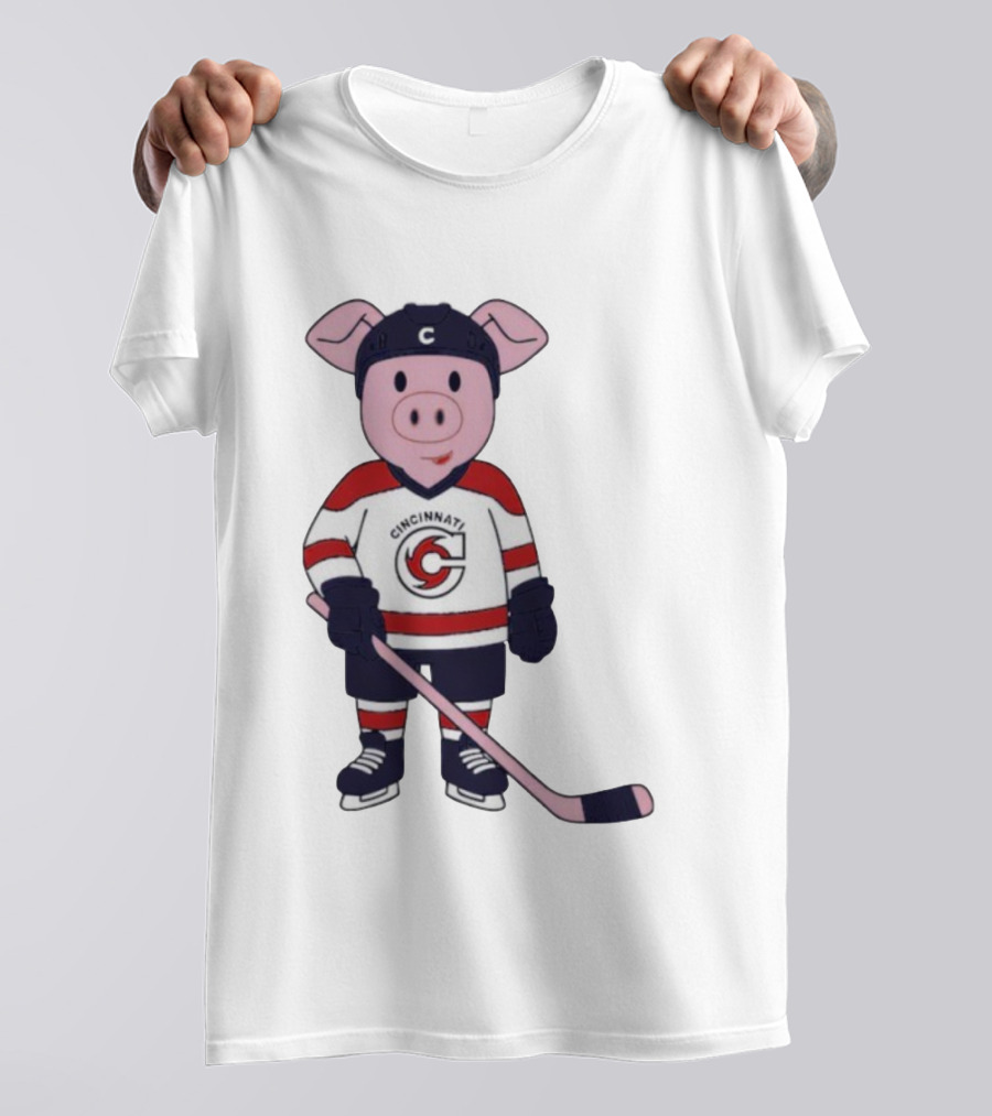Mom Dad Choppy Puck Chop Kids Mascot Cincinnati Hockey T-Shirt
