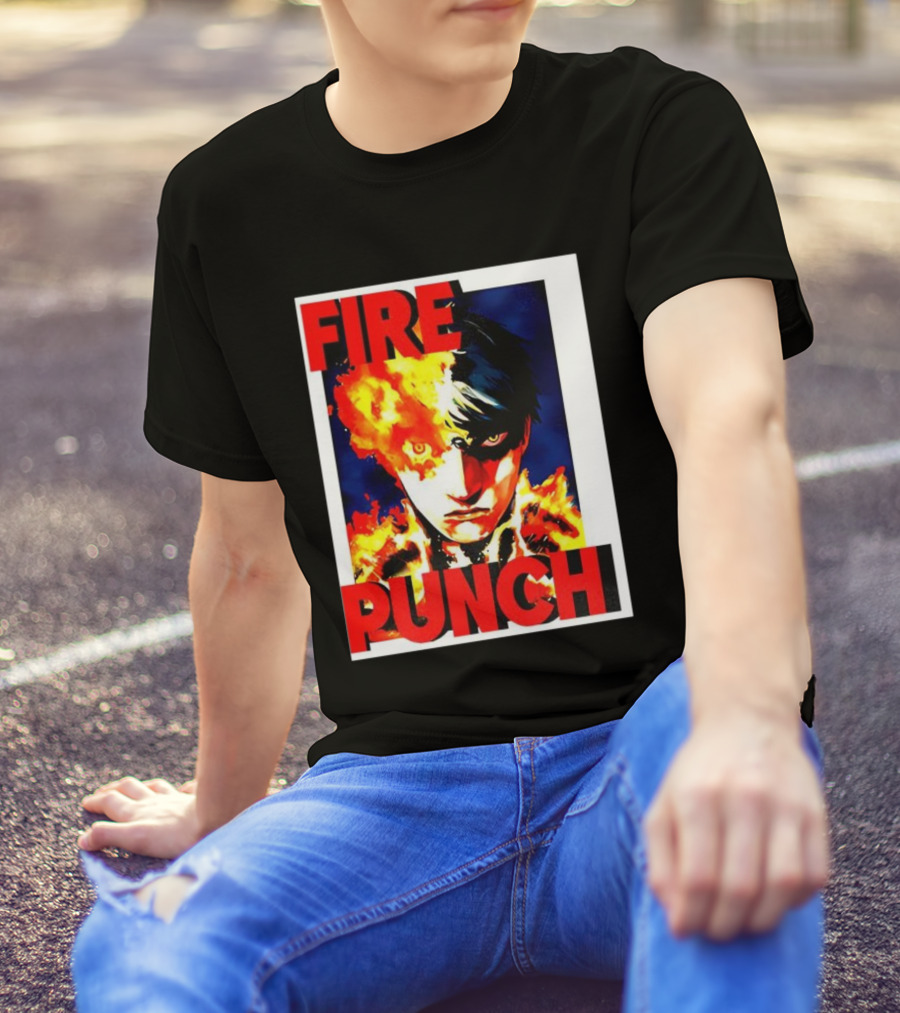 FIRE PUNCH Agni Burning Half Face Manga T-Shirt