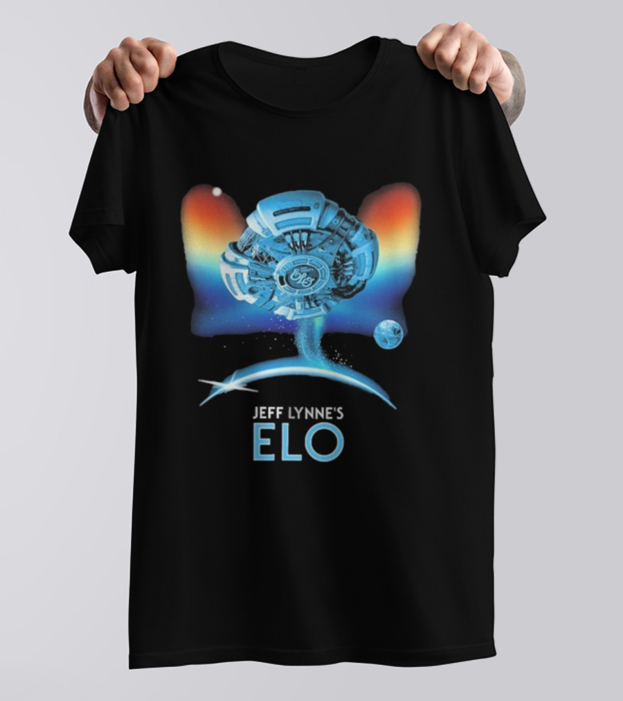 Jeff Lynne’s ELO Spaceship With Rainbow Astral Light T-Shirt