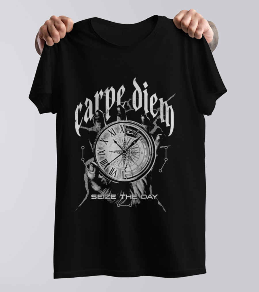 Carpe Diem Seize The Day Roman Numerals T-Shirt
