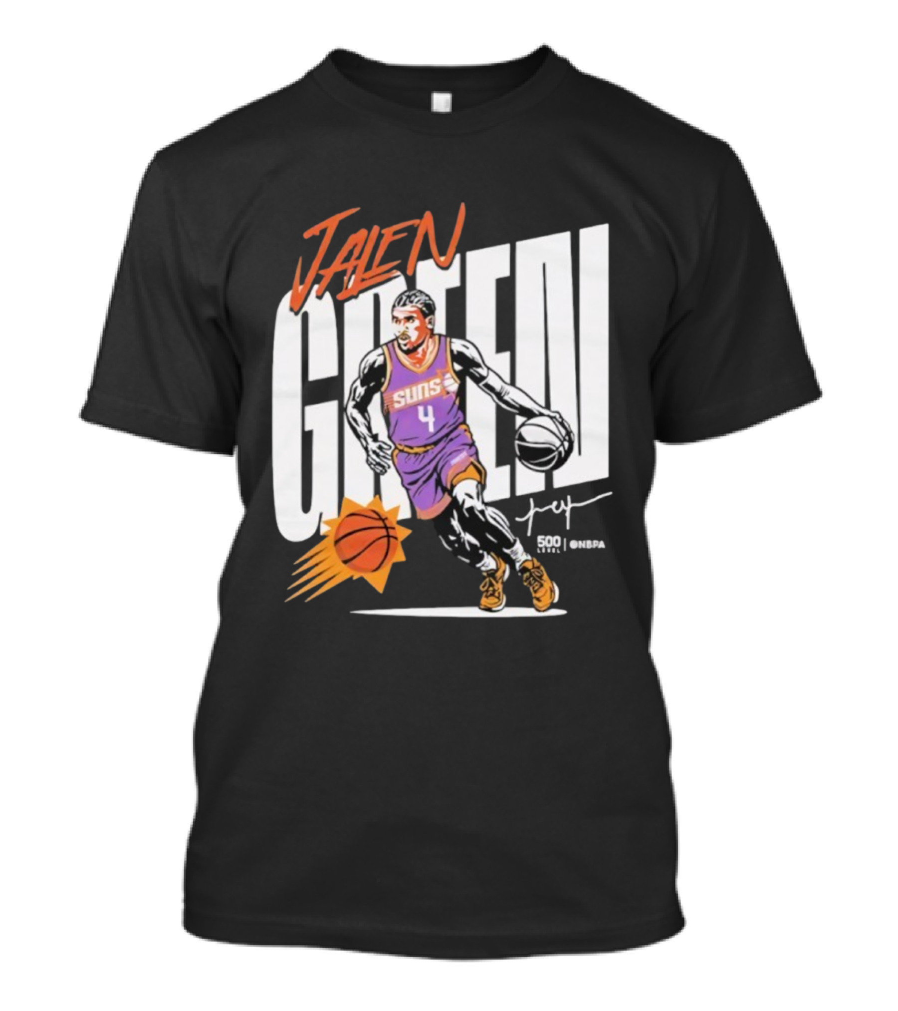 Jalen Green Suns Basketball Vector Number 4 T-Shirt