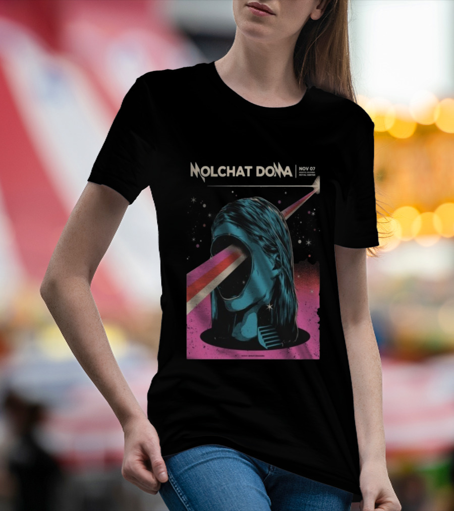 Molchat Doma November 7 2025 Royal Center Bogotá Colombia Head Psychedelic Laser Art Scene T-Shirt
