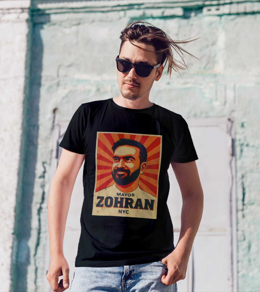 MAYOR ZOHRAN NYC Vintage Political Campaign Retro Style T-Shirt