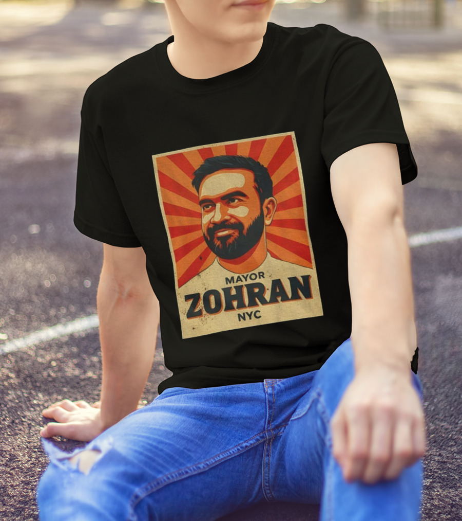 MAYOR ZOHRAN NYC Vintage Political Campaign Retro Style T-Shirt