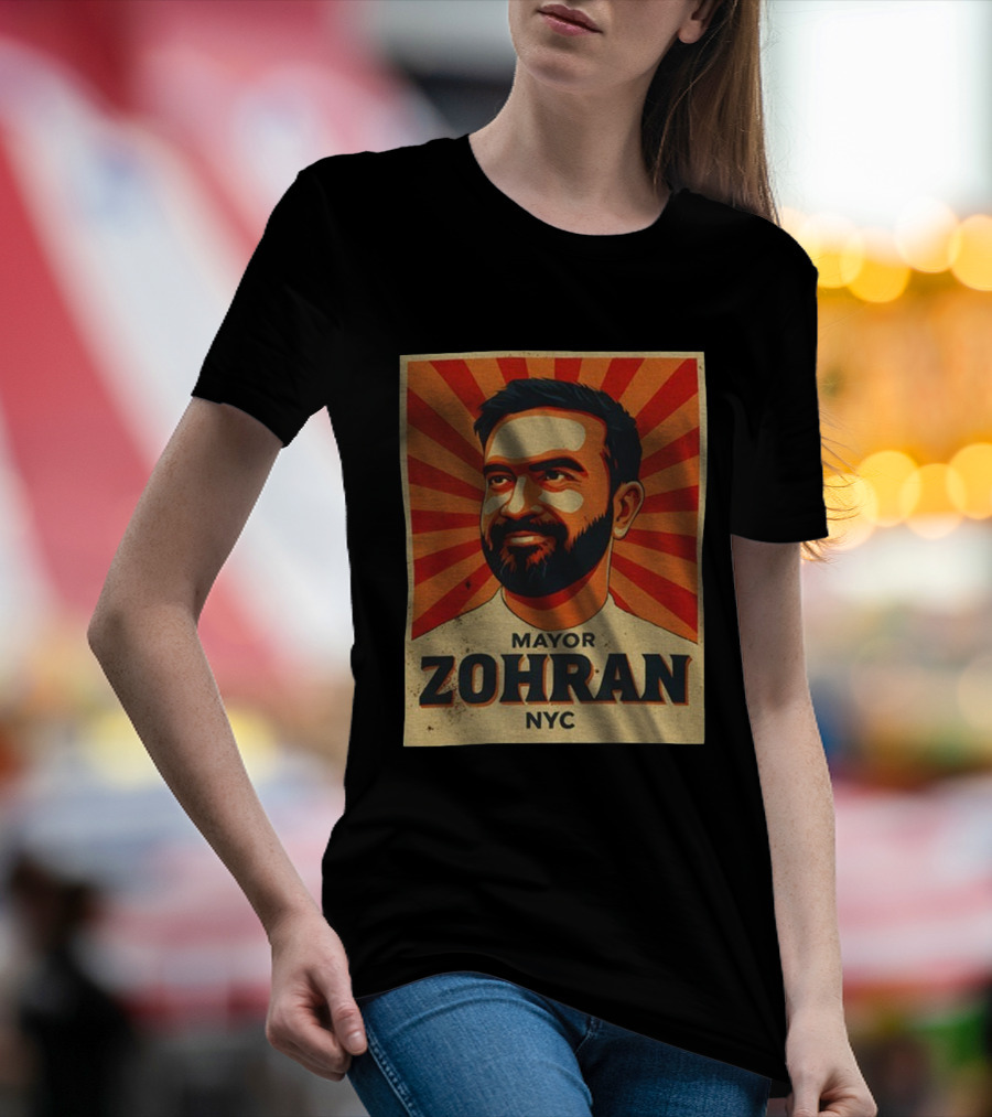 MAYOR ZOHRAN NYC Vintage Political Campaign Retro Style T-Shirt