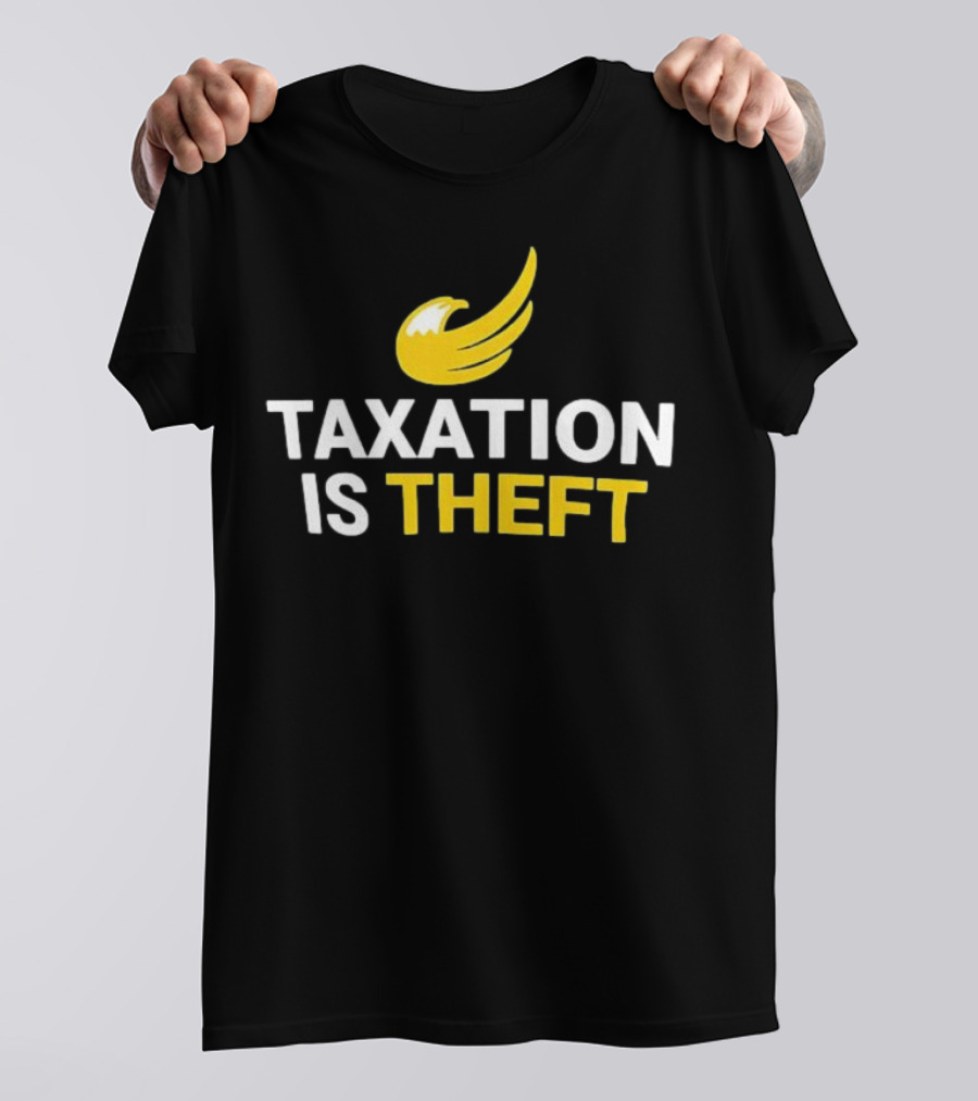 Taxation Is Theft Yellow Winged Icon T-Shirt