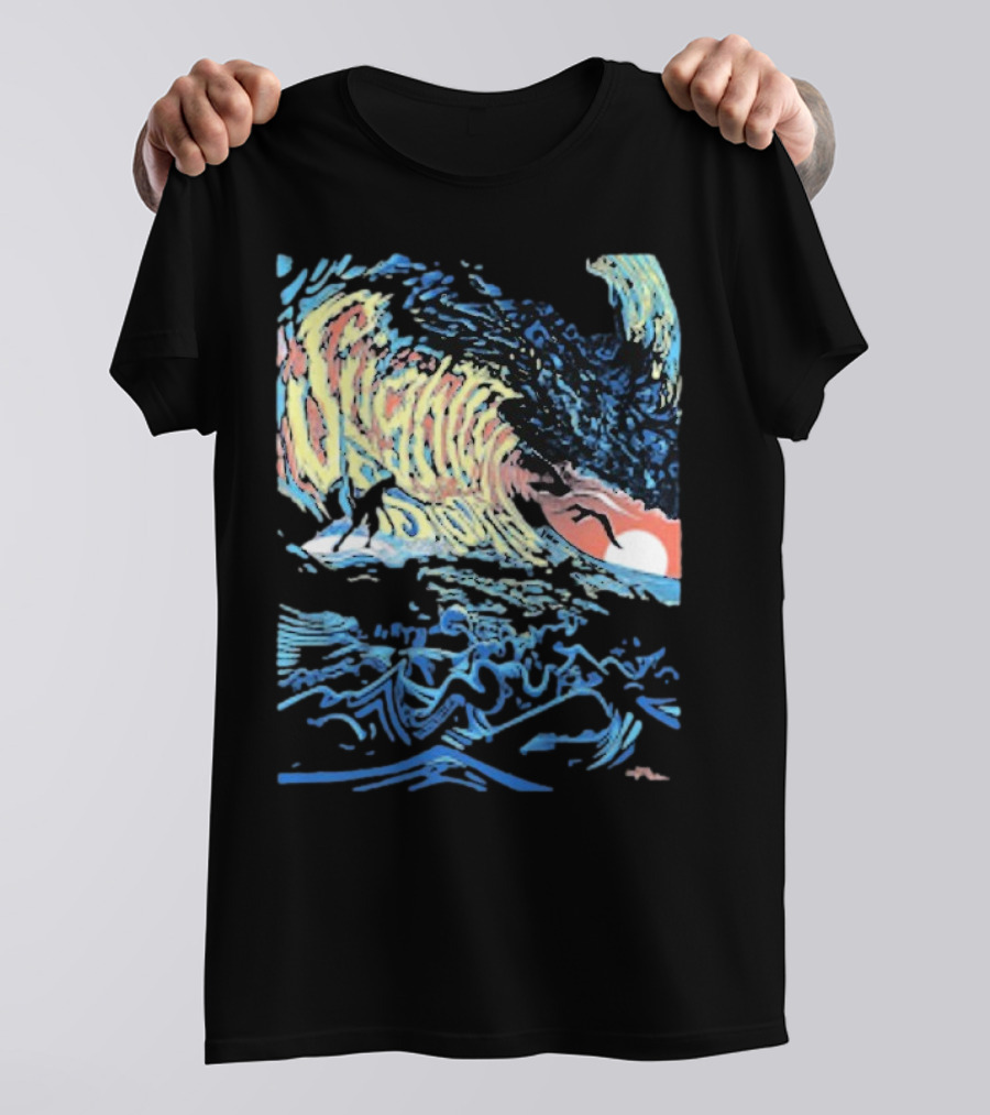 Slightly Stoopid Alders Surf Wave Sunset Sailboat Ocean Surfing T-Shirt