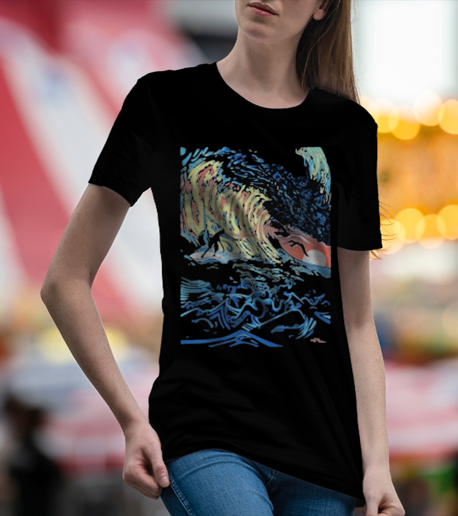 Slightly Stoopid Alders Surf Wave Sunset Sailboat Ocean Surfing T-Shirt