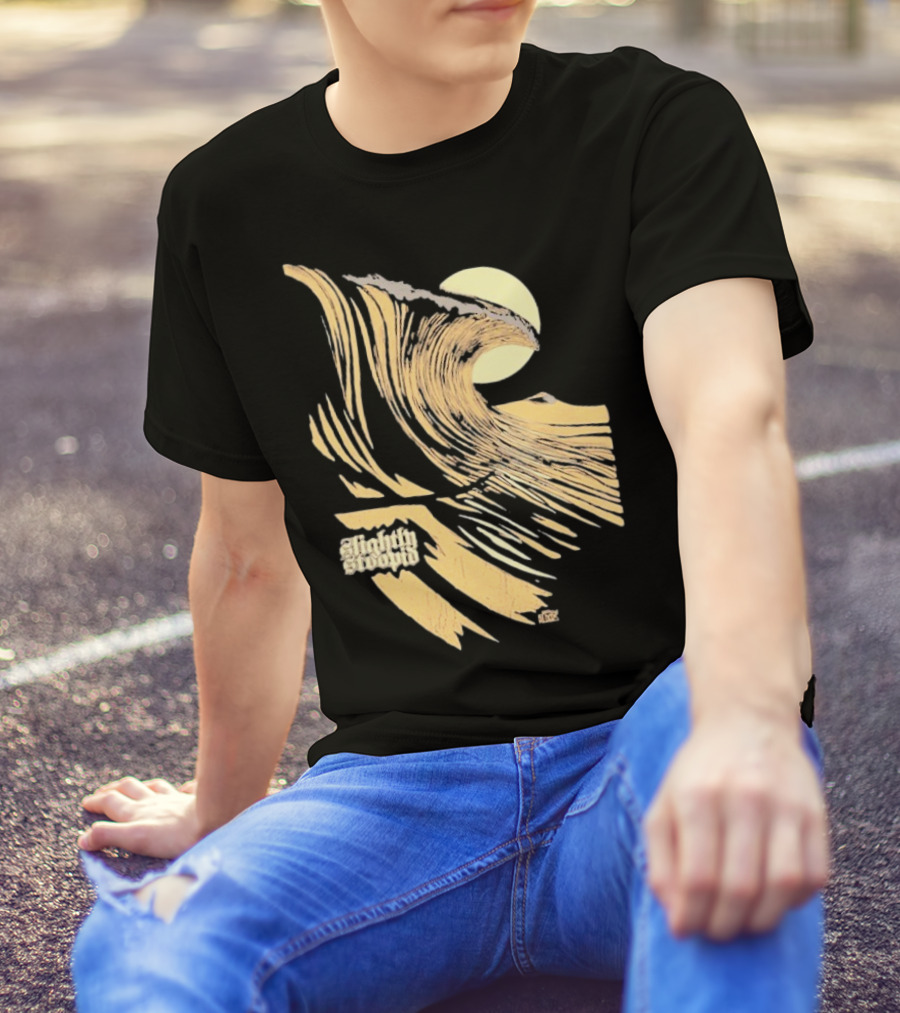 Slightly Stoopid Coffee Surf Co Alders Wave Art Vintage Sun T-Shirt