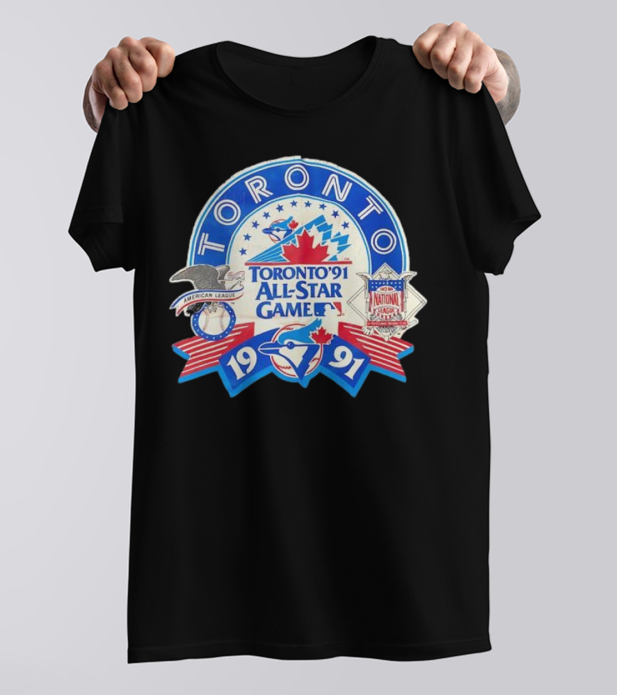Toronto 1991 All-Star Game American League Vs National League Blue Jays Emblem T-Shirt