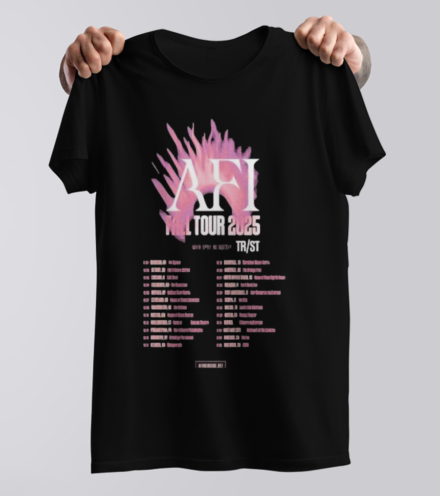 AFI Fall Tour 2025 Concert Schedule With TR/ST Dates And Locations T-Shirt