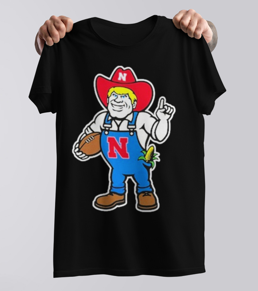 Andrew Whitworth Ryan Fitzpatrick Nebraska Huskers Herbie Husker Football Mascot T-Shirt